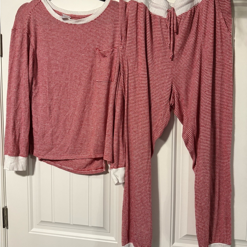 Cozy Red Striped Pajamas